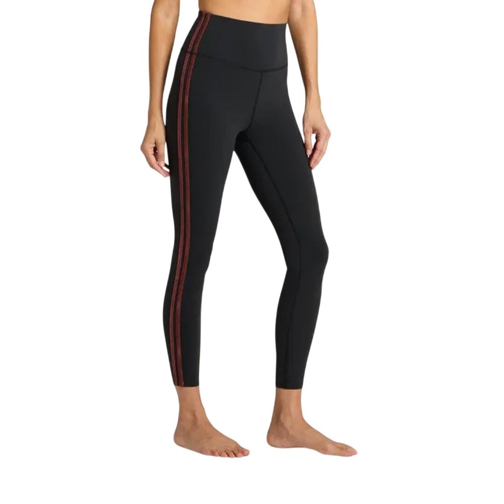 All in Motion Women's Black Side Stripe Everyday Soft 7/8 Leggings Size L